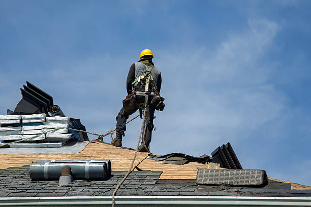 Professional Roof Replacement technician working in Three Rivers, MI
